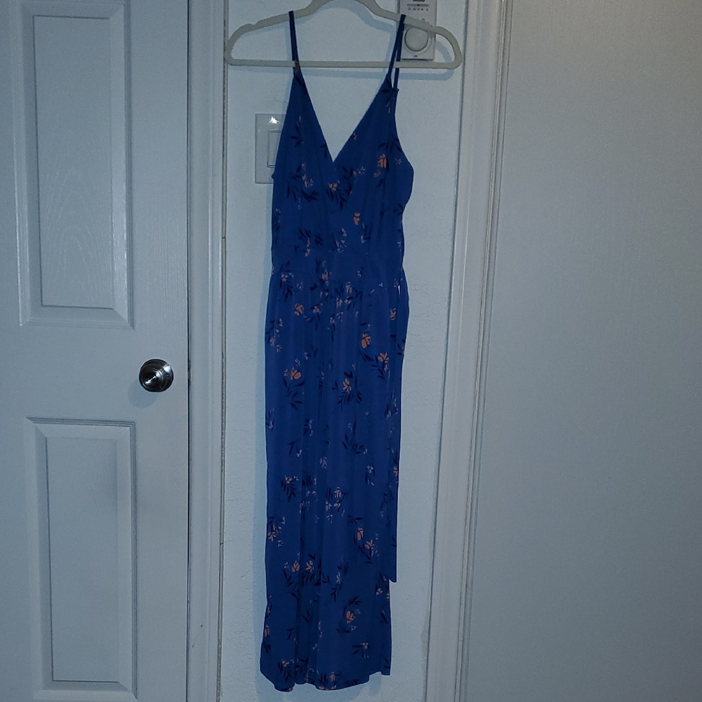 Blue Sequin Ruched Maxi Sundress